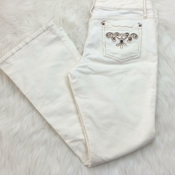 No Boundaries white boot cut corduroy pants